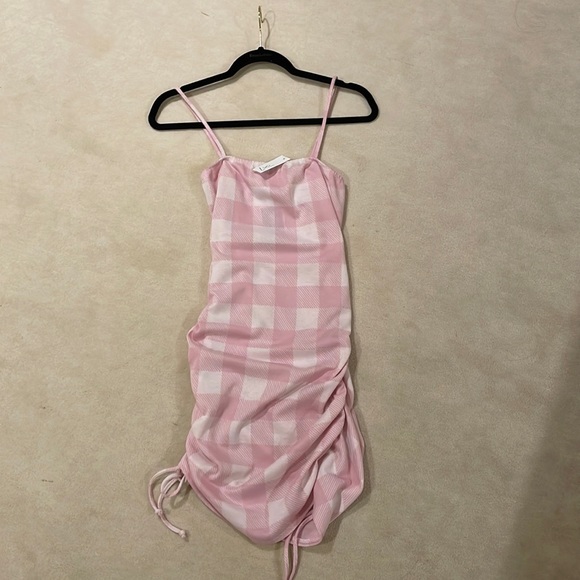 NWT Livi by Olivia Rae Pink/White Checkered dress in size L - Picture 1 of 4